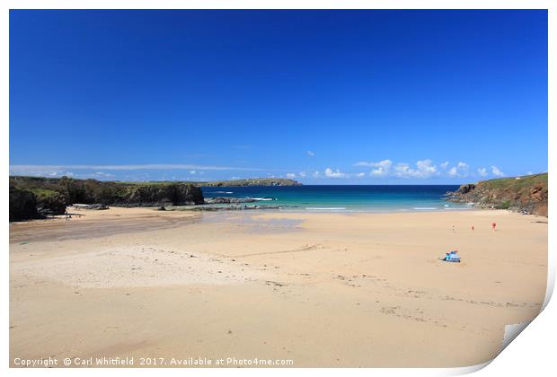 Trevone Bay in Cornwall, England. Print by Carl Whitfield