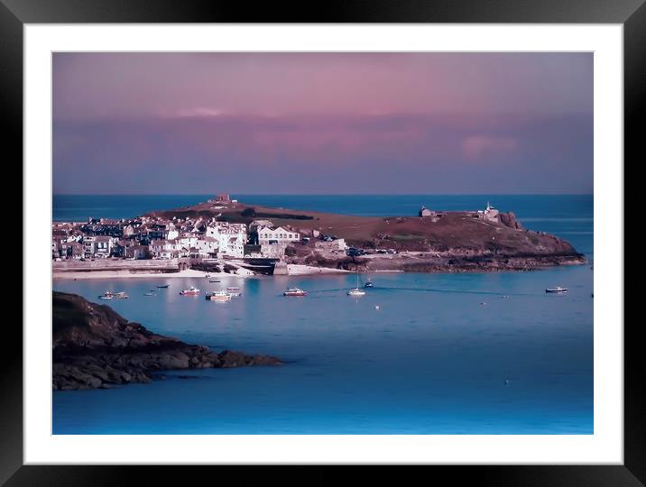Tranquil Beauty of St Ives Framed Mounted Print by Beryl Curran