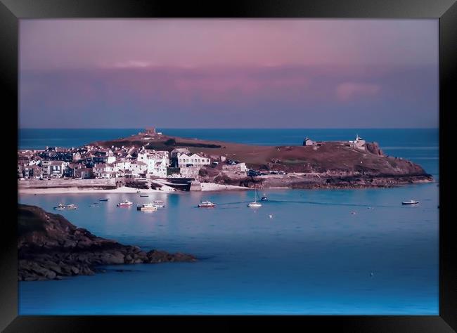Tranquil Beauty of St Ives Framed Print by Beryl Curran