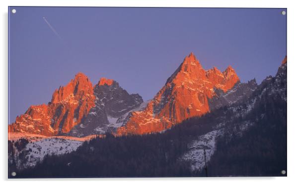 Twins Peaks Chamonix Acrylic by Andy Armitage