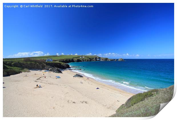 Mother Iveys Bay in Cornwall, England. Print by Carl Whitfield