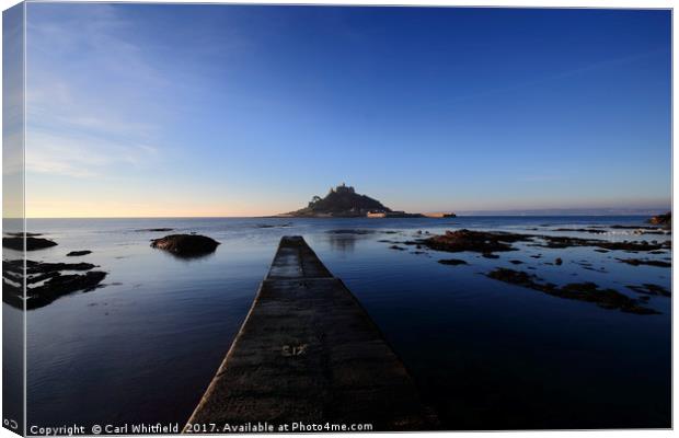 St.Michael's Mount in Cornwall, England. Canvas Print by Carl Whitfield