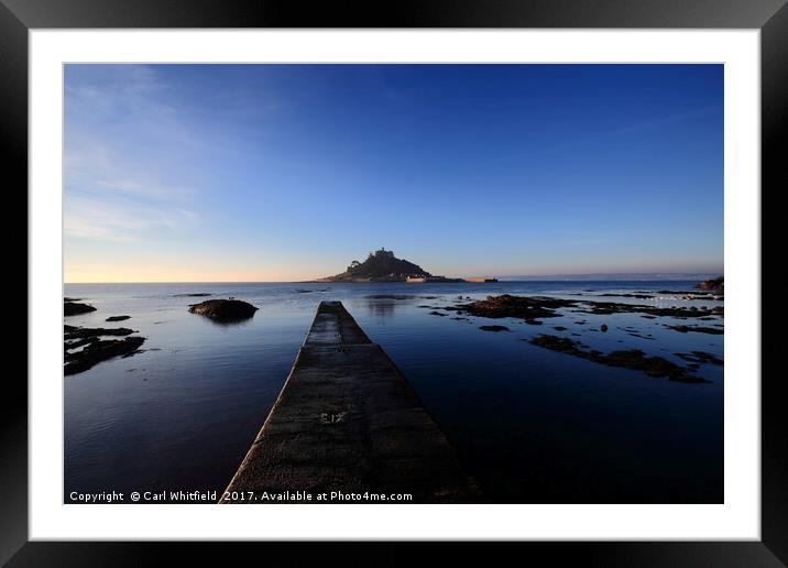 St.Michael's Mount in Cornwall, England. Framed Mounted Print by Carl Whitfield