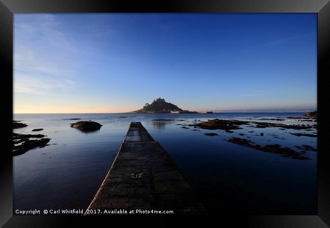 St.Michael's Mount in Cornwall, England. Framed Print by Carl Whitfield