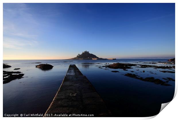 St.Michael's Mount in Cornwall, England. Print by Carl Whitfield