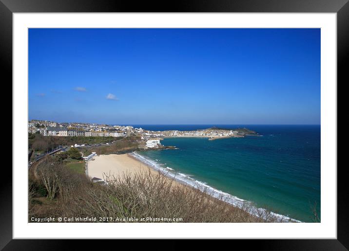 St.Ives in Cornwall, England. Framed Mounted Print by Carl Whitfield