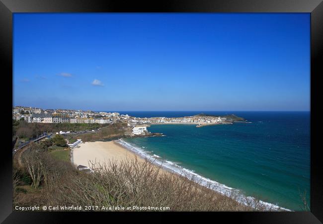 St.Ives in Cornwall, England. Framed Print by Carl Whitfield