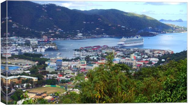 VIEWS OVER TORTOLA  Canvas Print by Anthony Kellaway