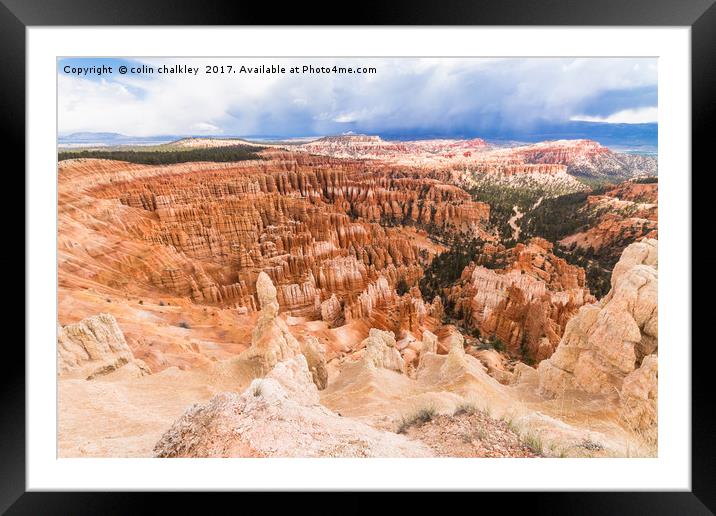  Bryce Canyon Hoodoos Framed Mounted Print by colin chalkley
