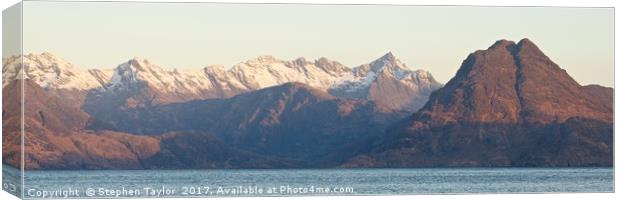 Elgol 3x1 Panorama Canvas Print by Stephen Taylor