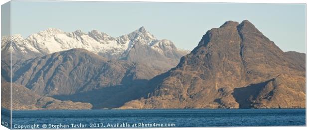 Cuillins Panorama Canvas Print by Stephen Taylor