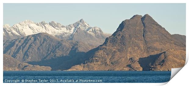 Cuillins Panorama Print by Stephen Taylor