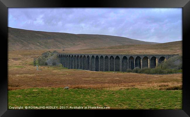 "GETTING NEARER ...TRAIN APPROACHING RIBBLEHEAD VI Framed Print by ROS RIDLEY