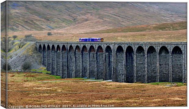 "TRAIN ON RIBBLEHEAD VIADUCT" Canvas Print by ROS RIDLEY