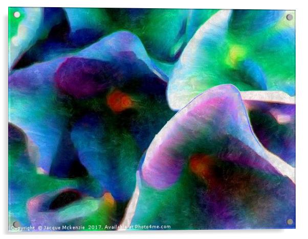 HYDRANGEA FLOW Acrylic by Jacque Mckenzie