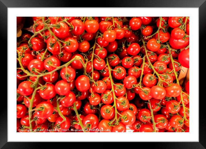 Cheery Tomato's  Framed Mounted Print by Paul Chambers