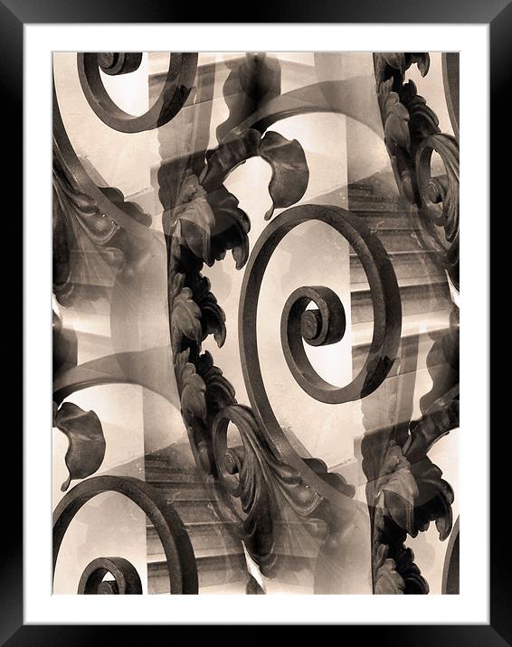iron railings Framed Mounted Print by Heather Newton
