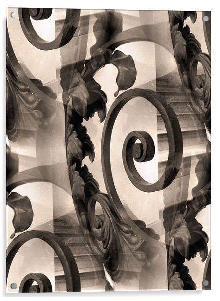 iron railings Acrylic by Heather Newton