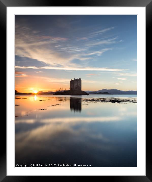 Castle Stalker Sunset Framed Mounted Print by Phil Buckle