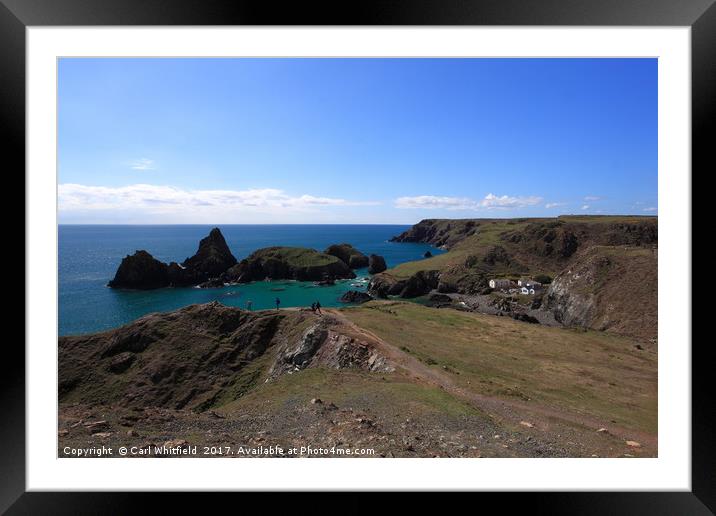 Kynance Cove in Cornwall, England. Framed Mounted Print by Carl Whitfield