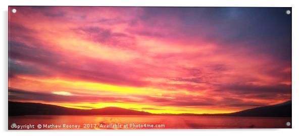 Majestic Sunrise over the Isle of Tiree Acrylic by Mathew Rooney