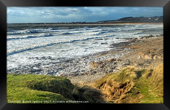 The Coastline at Ogmore by Sea Beach South Wales Framed Print by Nick Jenkins