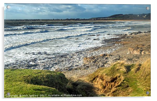 The Coastline at Ogmore by Sea Beach South Wales Acrylic by Nick Jenkins