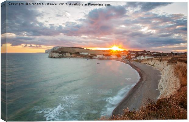 Freshwater Bay Sunset Canvas Print by Graham Custance