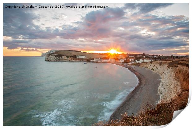 Freshwater Bay Sunset Print by Graham Custance