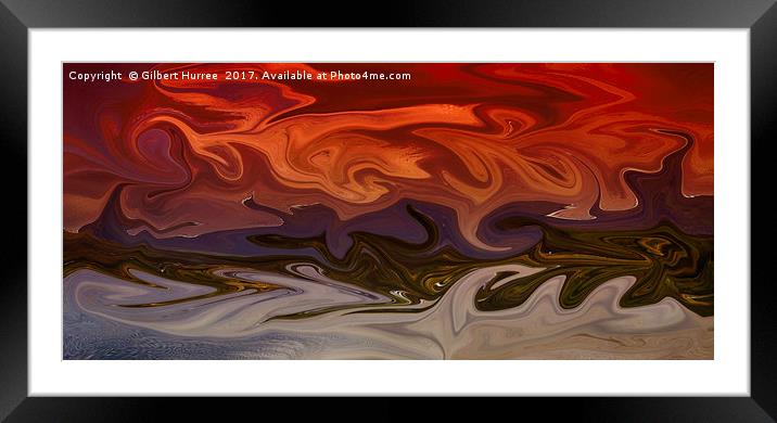 Vibrant Abstract Artwork for Walls Framed Mounted Print by Gilbert Hurree