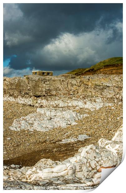 The Beach Ogmore by Sea Glamorgan Heritage Coast Print by Nick Jenkins