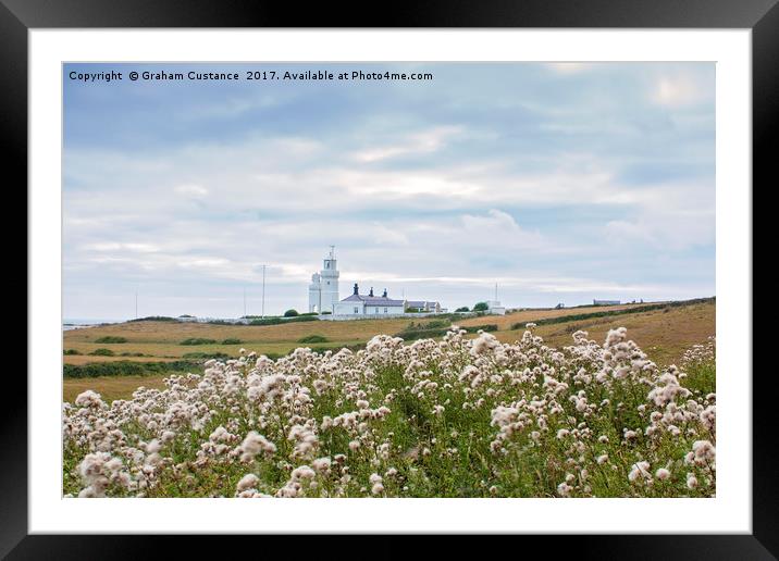St Catherine Lighthouse, Isle of Wight Framed Mounted Print by Graham Custance