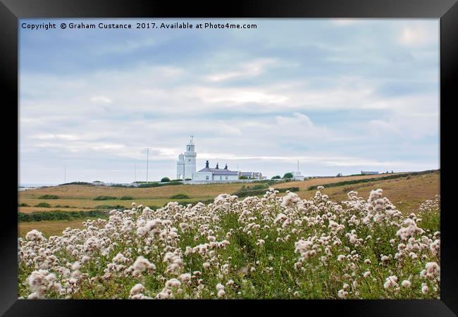 St Catherine Lighthouse, Isle of Wight Framed Print by Graham Custance