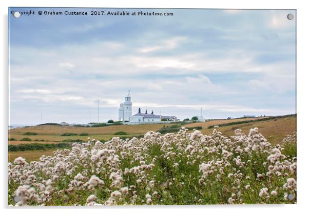 St Catherine Lighthouse, Isle of Wight Acrylic by Graham Custance