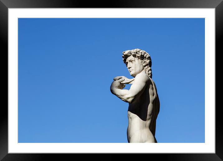 Michelangelo's David Framed Mounted Print by Jackie Davies
