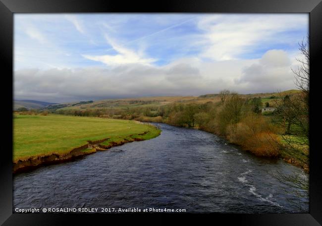 "LOVELY SKIES OVER THE RIVER WHARFE AT KILNSEY" Framed Print by ROS RIDLEY