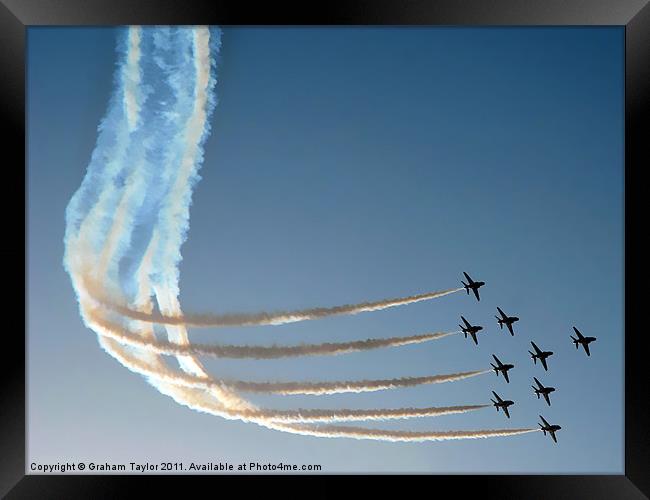 Red Arrows in Jeddah 01 Framed Print by Graham Taylor