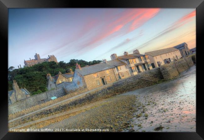 St Michael's Mount Harbour Framed Print by Diane Griffiths