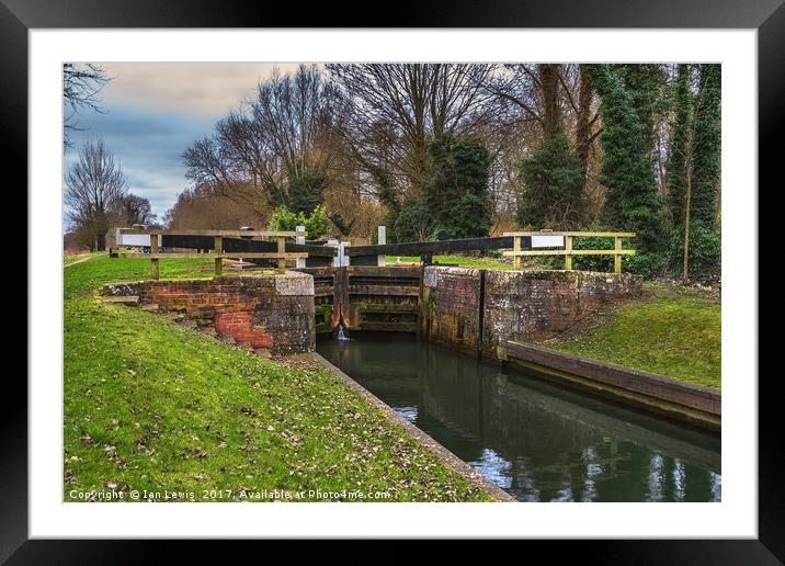 Tyle Mill Lock Framed Mounted Print by Ian Lewis