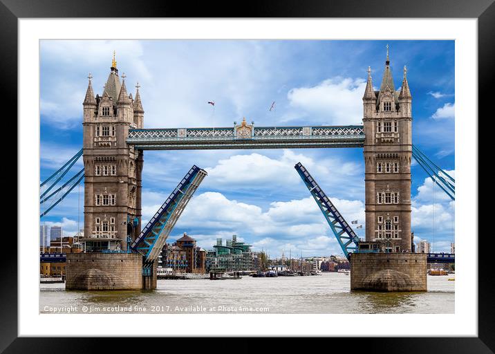 Tower Bridge London Framed Mounted Print by jim scotland fine art