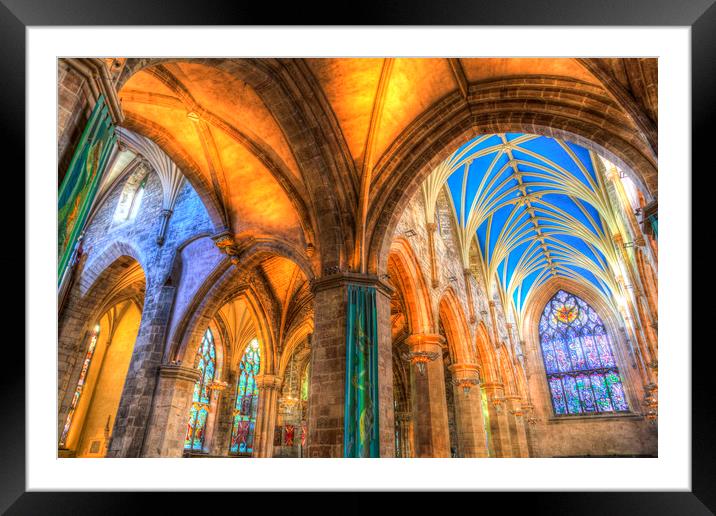 St Giles Cathedral Edinburgh Scotland Framed Mounted Print by David Pyatt
