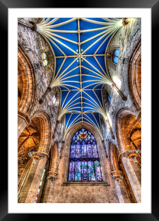 St Giles Edinburgh Cathedral Framed Mounted Print by David Pyatt
