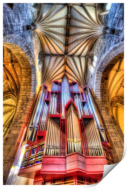 St Giles Edinburgh Cathedral Organ Print by David Pyatt