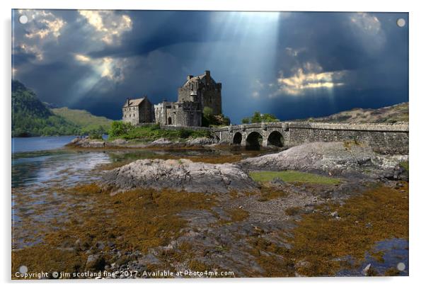 Eilean Donan Castle Acrylic by jim scotland fine art