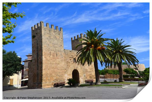 Xara Gate - Portal del Moll in Alcudia Old Town    Print by Peter Stephenson