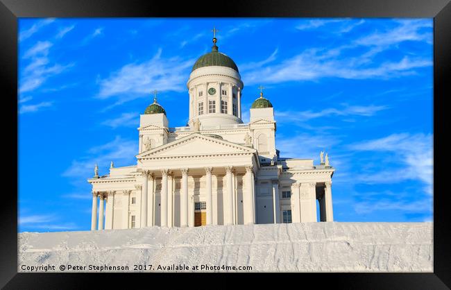 The Helsinki Evangelical Lutheran Cathedral Framed Print by Peter Stephenson