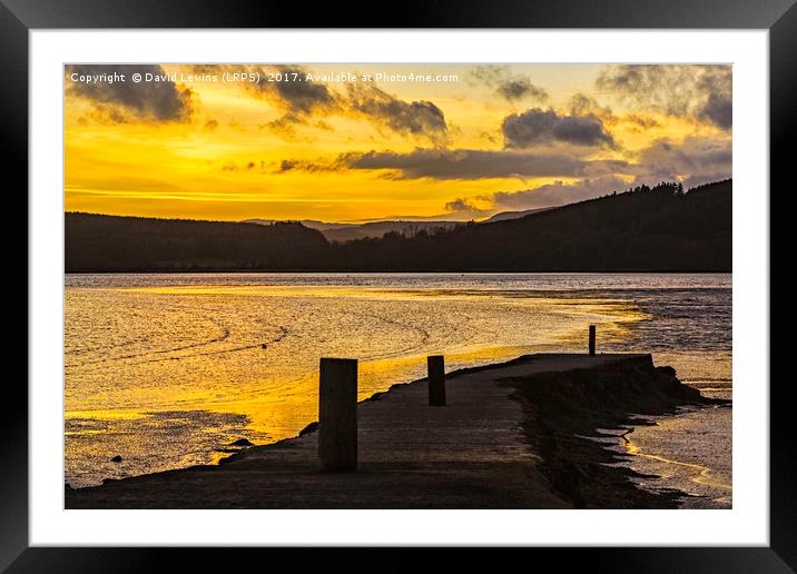 Urr Estuary Sunset Framed Mounted Print by David Lewins (LRPS)