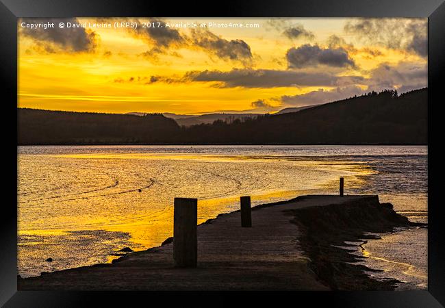 Urr Estuary Sunset Framed Print by David Lewins (LRPS)