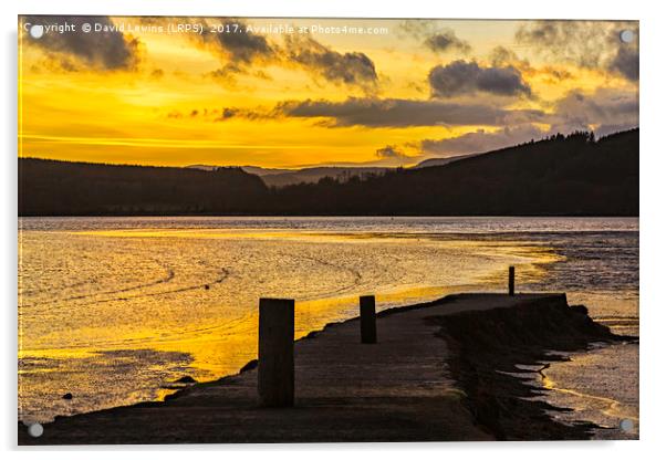 Urr Estuary Sunset Acrylic by David Lewins (LRPS)