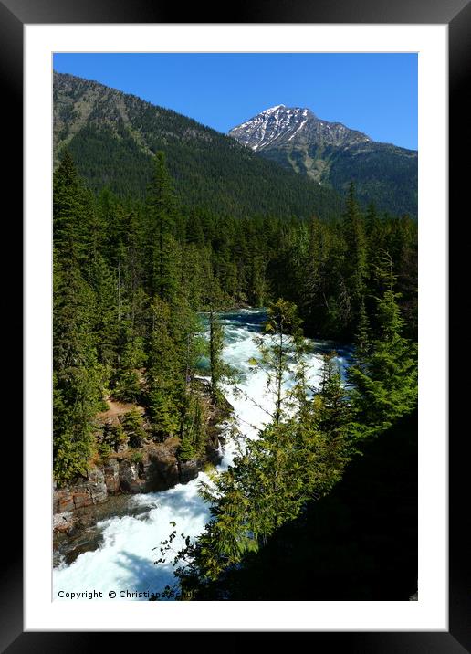 McDonald River Valley - Glacier NP  Framed Mounted Print by Christiane Schulze